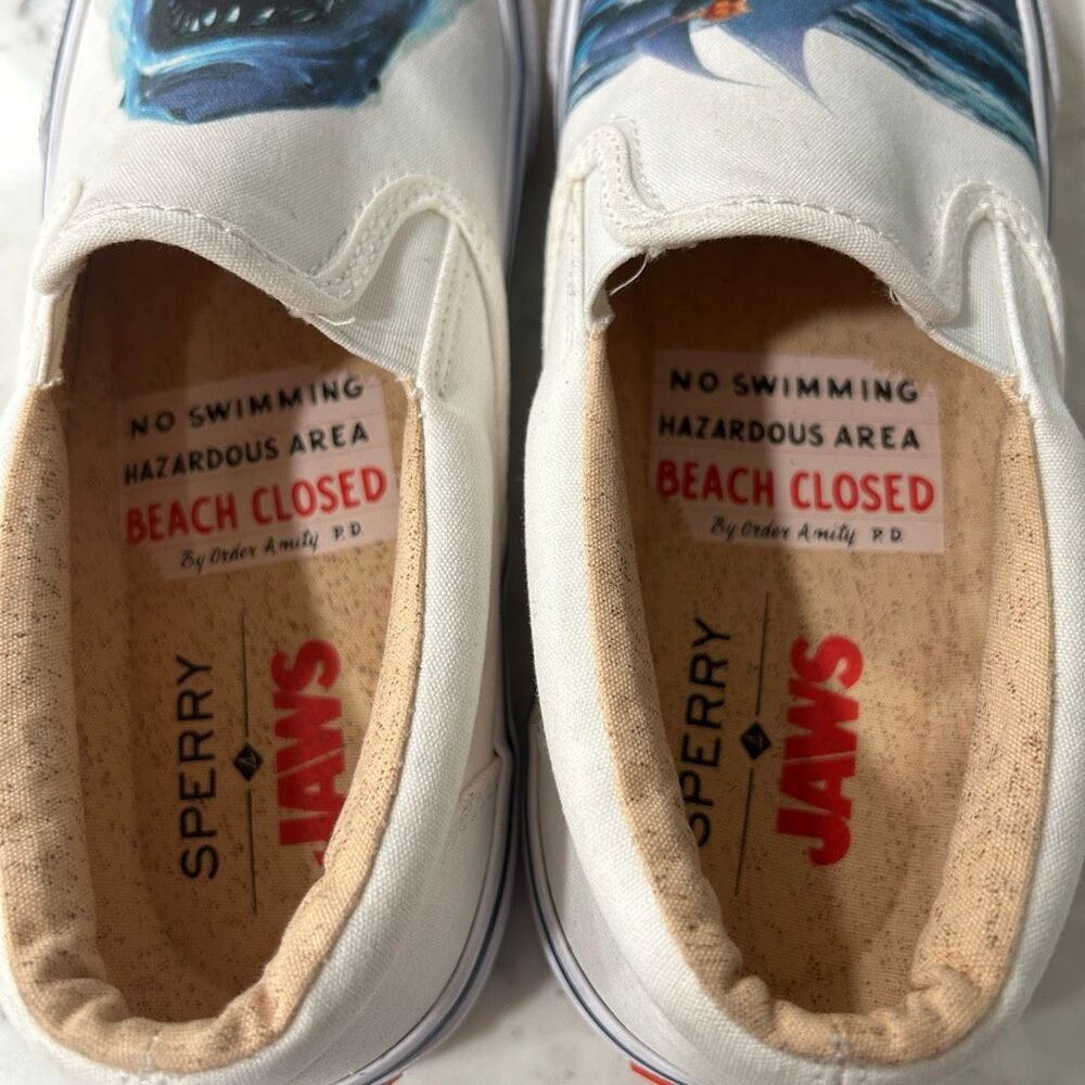 Sperry x JAWS Beach Closed Shark Slip-On Shoes Men's 7.5 Limited Edition - Picture 5 of 10